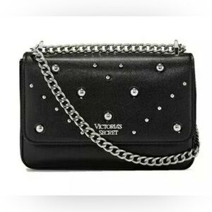 VICTORIA'S SECRET Mixed Stud Bond Street Shoulder Bag black